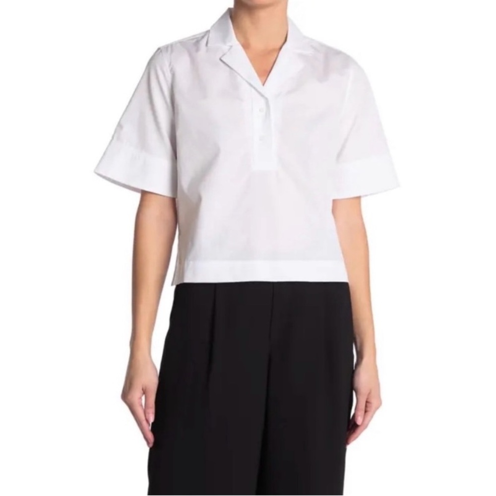 Club Monaco XXS White Short Sleeve Blouse